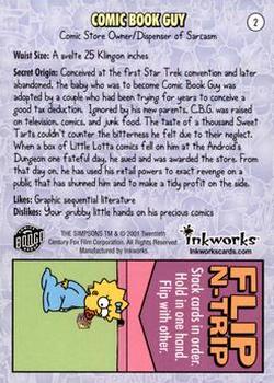 2001 Inkworks Simpsons Mania! #2 Comic Book Guy Back