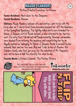 2001 Inkworks Simpsons Mania! #14 Maude Flanders Back