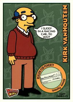 2001 Inkworks Simpsons Mania! #20 Kirk vanHouten Front