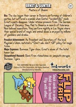 2001 Inkworks Simpsons Mania! #22 Ernst & Gunter Back