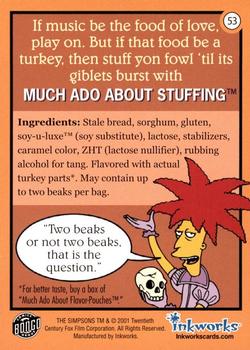 2001 Inkworks Simpsons Mania! #53 Much Ado About Stuffing Back