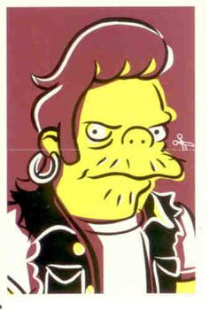 2001 Inkworks Simpsons Mania! - Dr. Marvin Monroe's Split-Personality Fold-'ems #F1 Snake Front