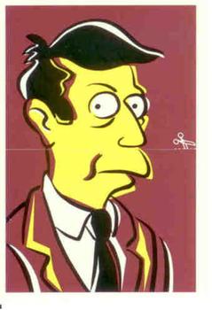 2001 Inkworks Simpsons Mania! - Dr. Marvin Monroe's Split-Personality Fold-'ems #F5 Principal Seymour Skinner Front