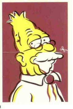 2001 Inkworks Simpsons Mania! - Dr. Marvin Monroe's Split-Personality Fold-'ems #F9 Abe Simpson (Grandpa) Front