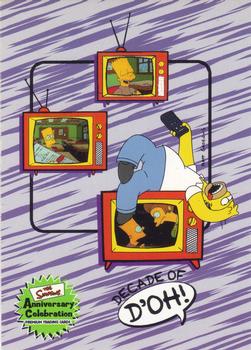 2000 Inkworks The Simpsons 10th Anniversary #7 Bart Gets an F Front