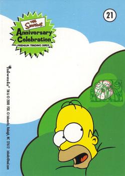 2000 Inkworks The Simpsons 10th Anniversary #21 Homer Simpson Back