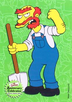 2000 Inkworks The Simpsons 10th Anniversary #40 Groundskeeper Willie Front
