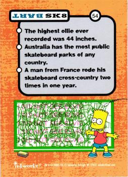 2000 Inkworks The Simpsons 10th Anniversary #54 Trivia Back