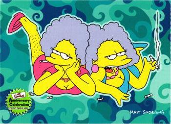 2000 Inkworks The Simpsons 10th Anniversary #64 Patty & Selma Front