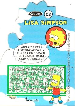 2000 Inkworks The Simpsons 10th Anniversary - Cut-Ups #C2 Lisa Simpson     [saxophone] Back
