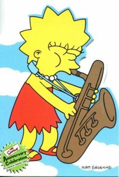 2000 Inkworks The Simpsons 10th Anniversary - Cut-Ups #C2 Lisa Simpson     [saxophone] Front