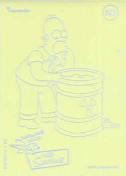2000 Inkworks The Simpsons 10th Anniversary - Nuclear Neon #N3 Homer Simpson Front