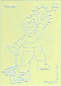 2000 Inkworks The Simpsons 10th Anniversary - Nuclear Neon #N4 Homer Simpson Front