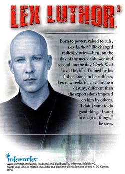 2002 Inkworks Smallville Season 1 #3 Lex Luthor Back