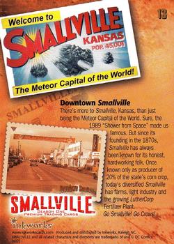 2002 Inkworks Smallville Season 1 #13 Downtown Smallville Back