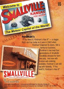 2002 Inkworks Smallville Season 1 #15 Fordman's Back