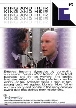 2002 Inkworks Smallville Season 1 #19 King and Heir Back