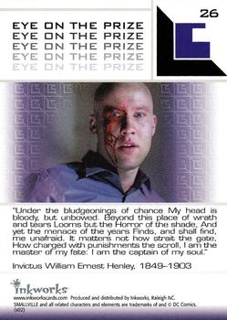 2002 Inkworks Smallville Season 1 #26 Eye on the Prize Back