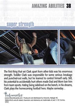 2002 Inkworks Smallville Season 1 #38 Super Strength Back