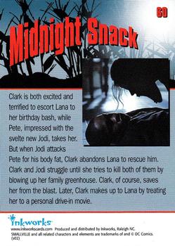 2002 Inkworks Smallville Season 1 #60 Midnight Snack Back
