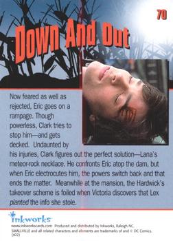 2002 Inkworks Smallville Season 1 #70 Down And Out Back