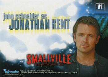 2002 Inkworks Smallville Season 1 - Autographs #A1 John Schneider Back