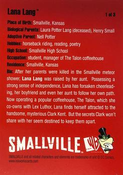 2002 Inkworks Smallville Season 1 - CD Promos #1 Lana Lang Back