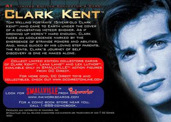 2002 Inkworks Smallville Season 1 - DC Direct Promos #A1 Clark Kent Back