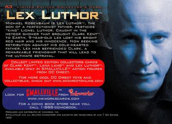 2002 Inkworks Smallville Season 1 - DC Direct Promos #A3 Lex Luthor Back