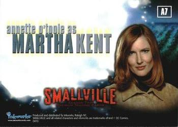 2003 Inkworks Smallville Season 2 - Autographs #A7 Annette O'Toole Back