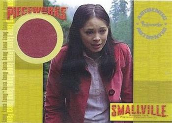 2003 Inkworks Smallville Season 2 - Pieceworks Costumes #PW2 Jacket worn by Kristin Kreuk as Lana Lang Front