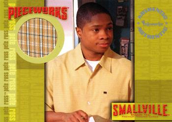 2003 Inkworks Smallville Season 2 - Pieceworks Costumes #PW4 Shirt worn by Sam Jones III as Pete Ross Front