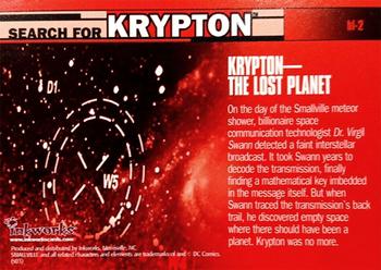2003 Inkworks Smallville Season 2 - Search for Krypton #bl-2 Krypton - The Lost Planet Back