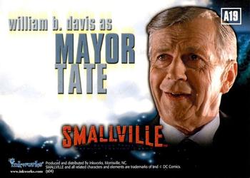 2004 Inkworks Smallville Season 3 - Autographs #A19 William B. Davis Back