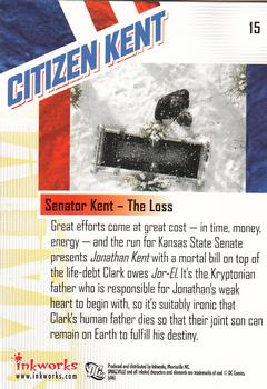 2006-07 Inkworks Smallville Season 5 #15 Senator Kent - The Loss Back