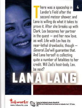 2006-07 Inkworks Smallville Season 5 #4 Lana Lang Back