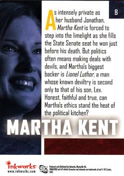 2006-07 Inkworks Smallville Season 5 #8 Martha Kent Back