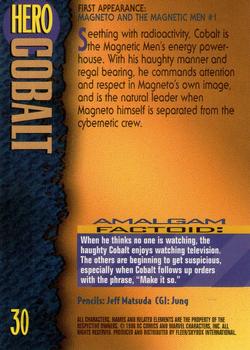 1996 SkyBox Amalgam #30 Cobalt Back