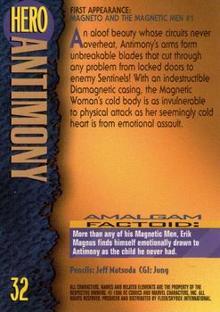 1996 SkyBox Amalgam #32 Antimony Back