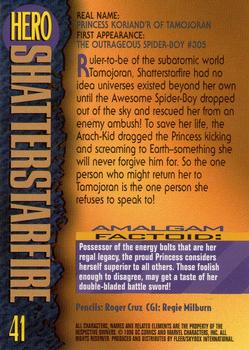 1996 SkyBox Amalgam #41 Shatterstarfire Back