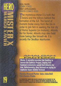 1996 SkyBox Amalgam #19 Mister X Back