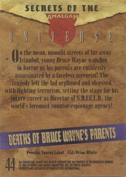 1996 SkyBox Amalgam #44 Death of Bruce Wayne's Parents Back