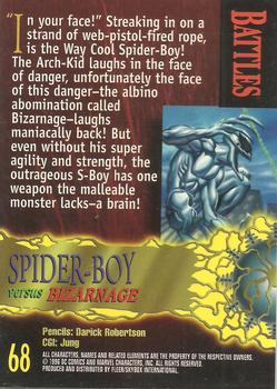 1996 SkyBox Amalgam #68 Spider-Boy versus Bizarnage Back