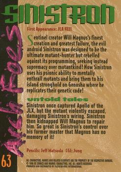 1996 SkyBox Amalgam #63 Sinistron Back