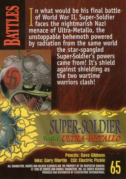 1996 SkyBox Amalgam #65 Super-Soldier versus Ultra-Metallo Back
