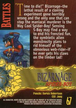 1996 SkyBox Amalgam #67 Bizarnage versus Spider-Boy Back