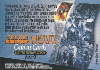 1996 SkyBox Amalgam - Secret Crisis of the Infinity Hour Canvas Cards #1 Dr. Strangefate Back