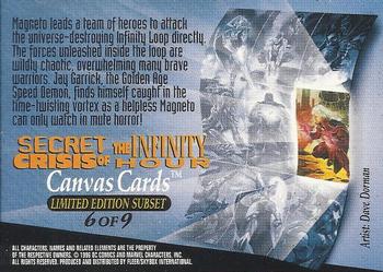 1996 SkyBox Amalgam - Secret Crisis of the Infinity Hour Canvas Cards #6 Magneto Back