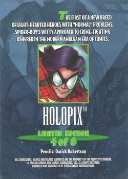 1996 SkyBox Amalgam - Holopix #4 Spider-Boy Back