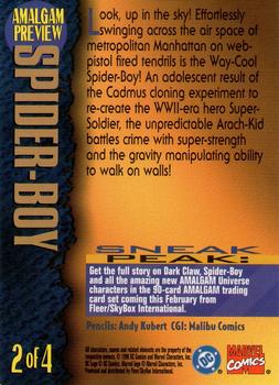 1996 SkyBox Amalgam - Preview Set #2 Spider-Boy Back